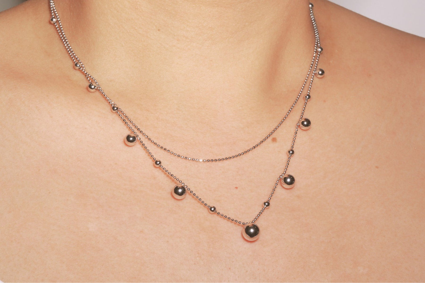 Bead & Ball Hardware Multi Chain Necklace