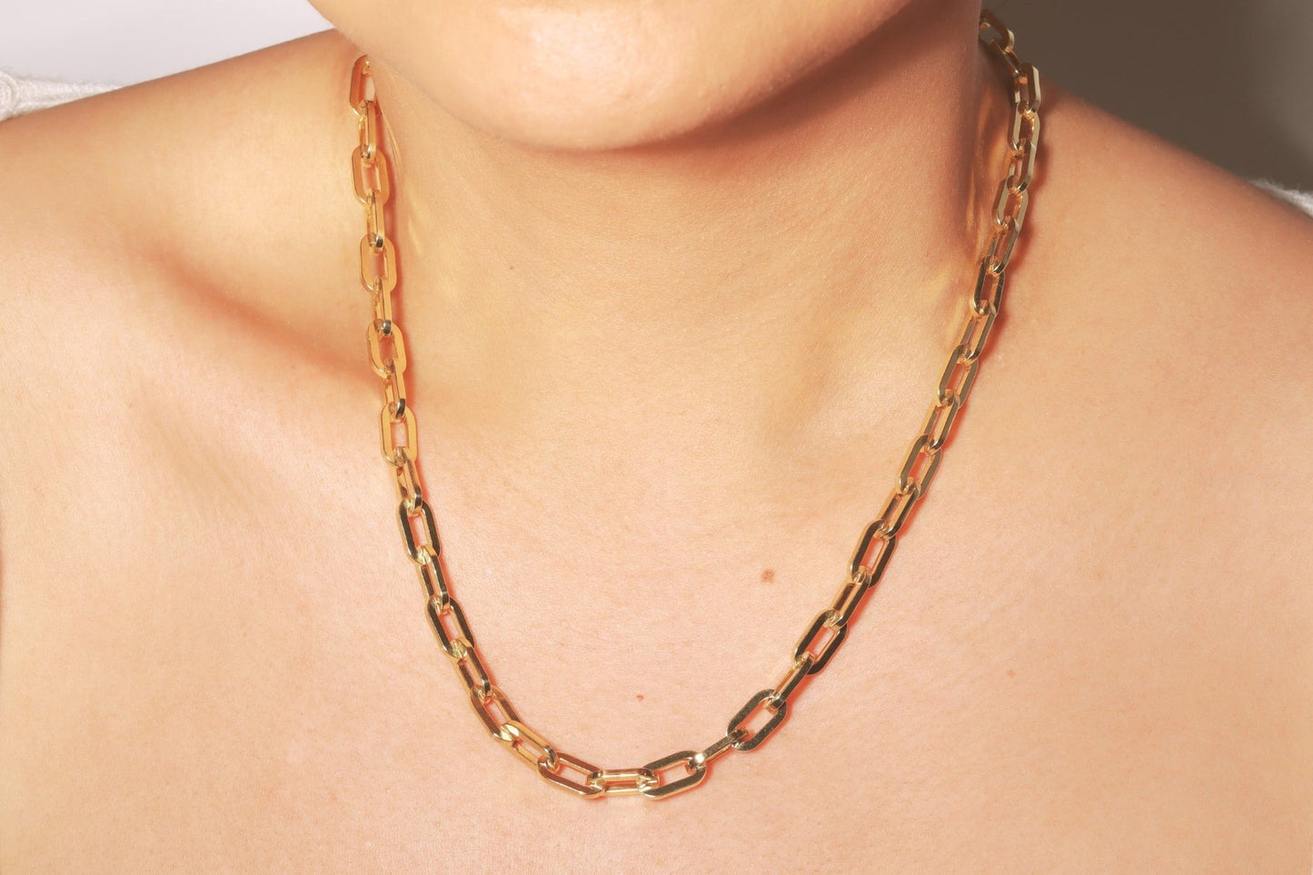 6mm Gold Paper Clip Chain
