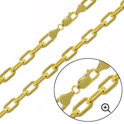 6mm Gold Paper Clip Chain