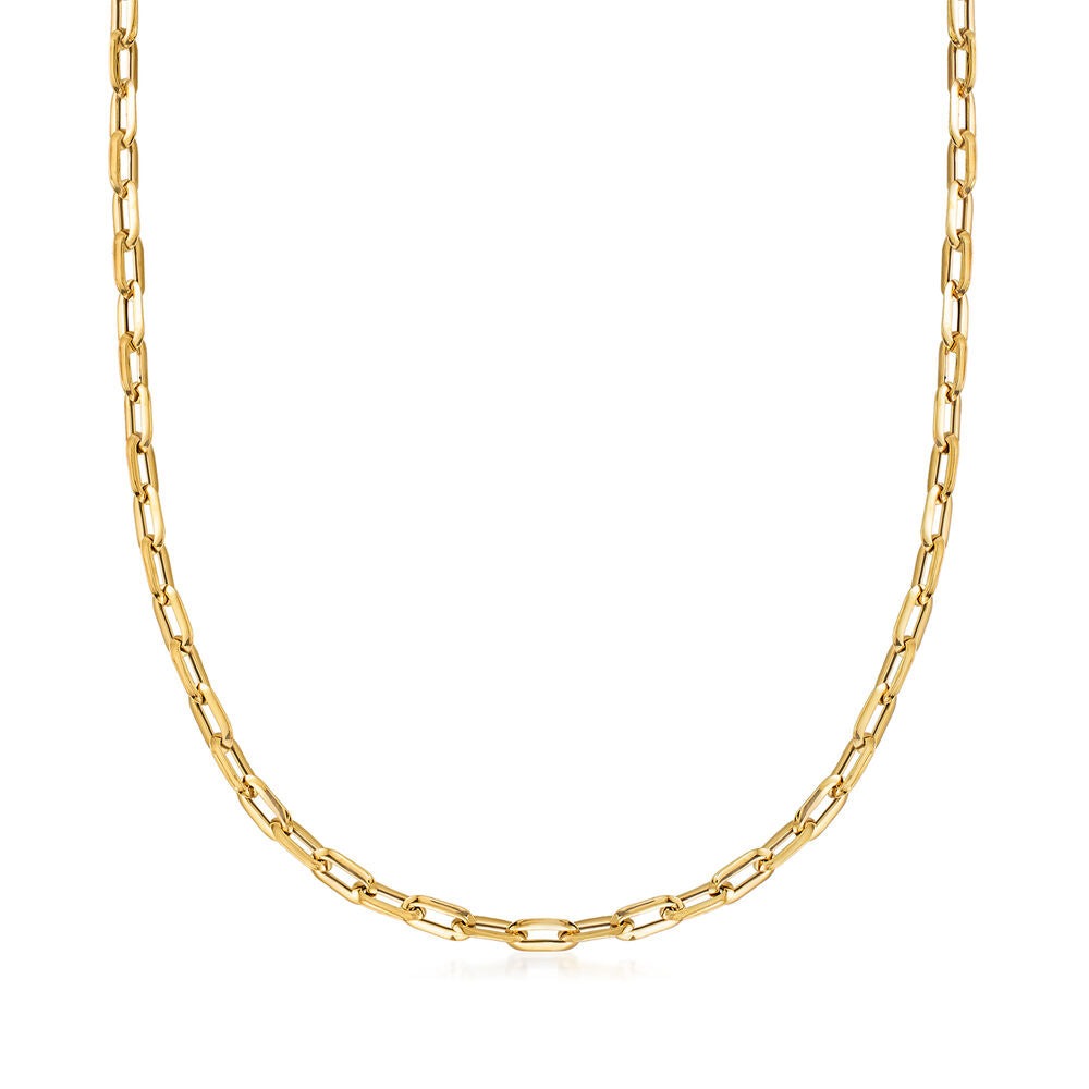 Gold Paper Clip Chain - 5mm