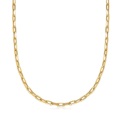 Gold Paper Clip Chain - 5mm