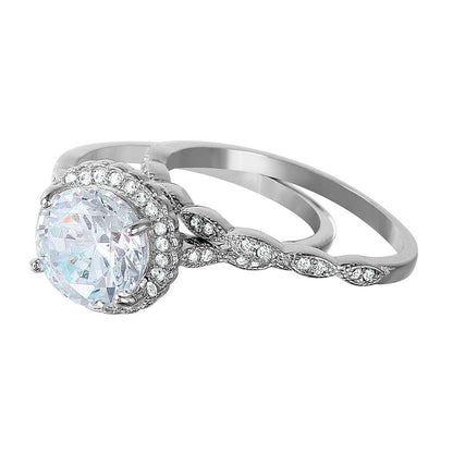 Round Halo Engagement Proposal Ring