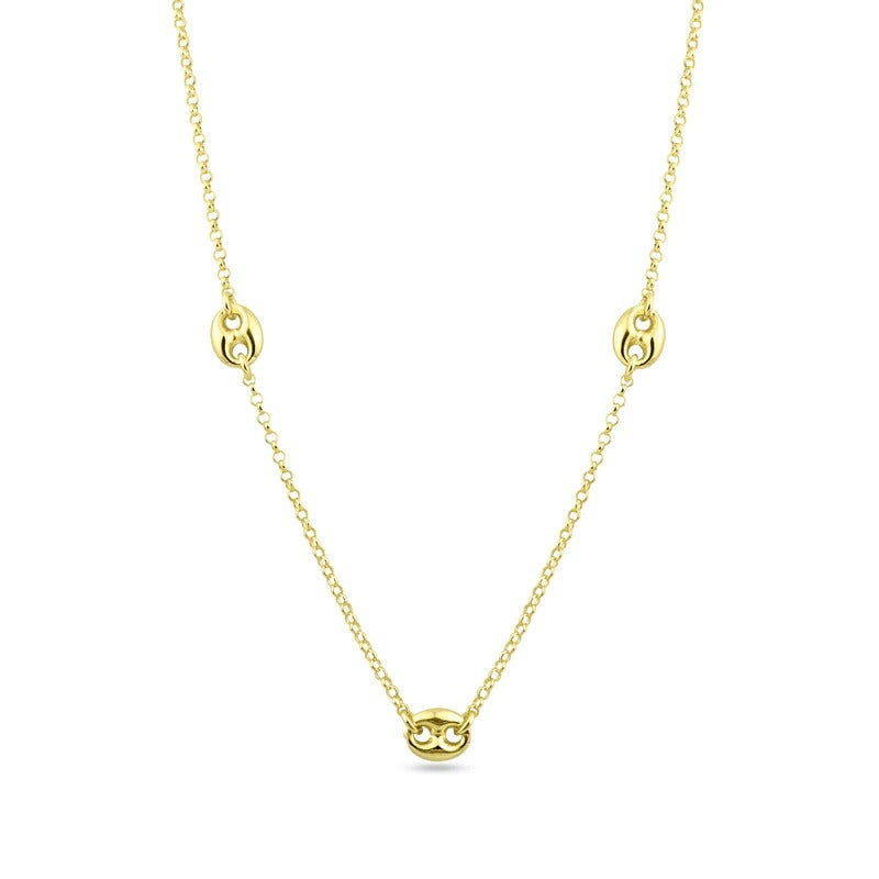 Puffed Mariner Link Necklace