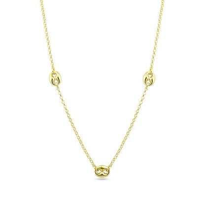 Puffed Mariner Link Necklace