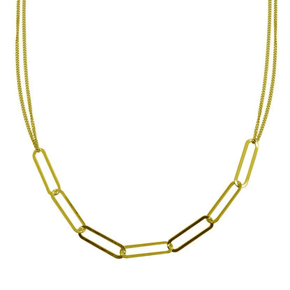 Curb Link Paperclip Necklace