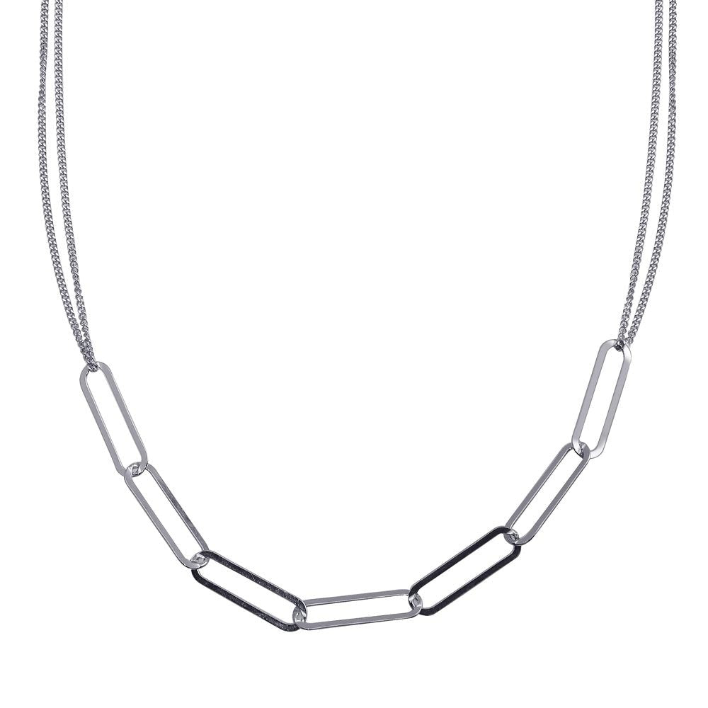 Curb Link Paperclip Necklace