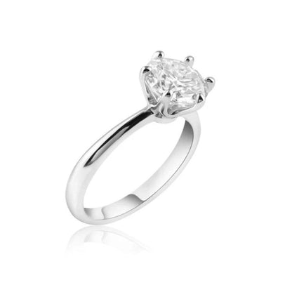 2 Carat Solitaire Moissanite Engagement Ring