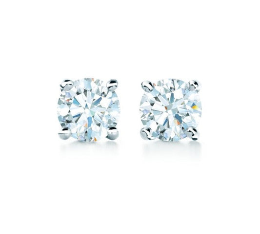 Solitaire Moissanite Stud Earrings