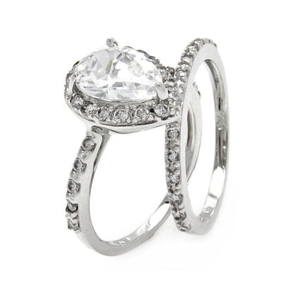 Pear Shaped Halo Engagement Ring