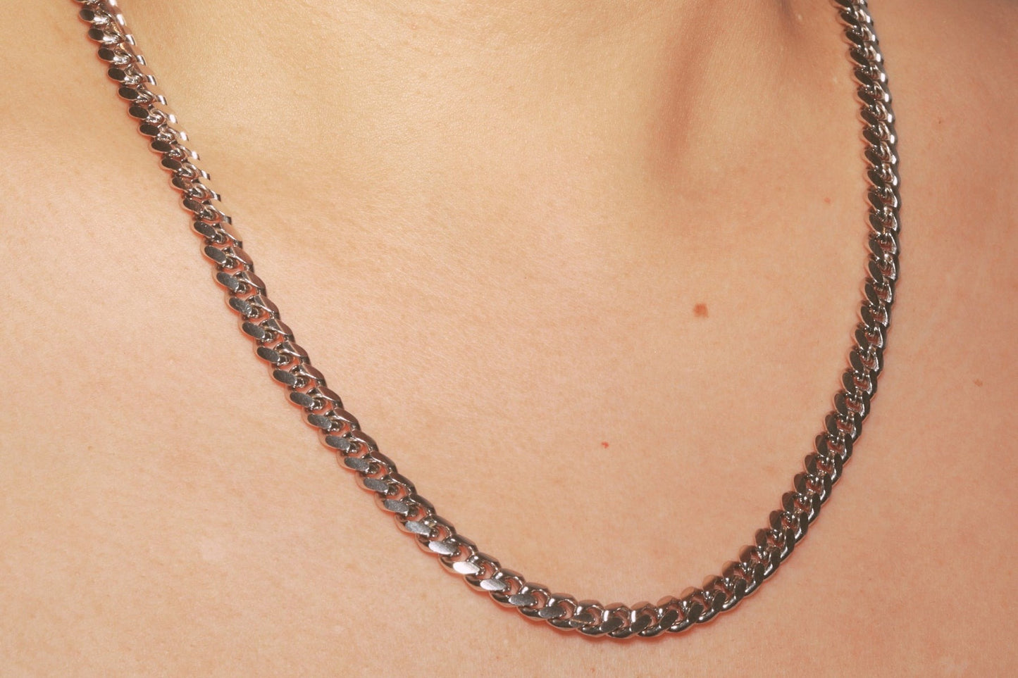 Silver Cuban Link Chain - 5.5mm