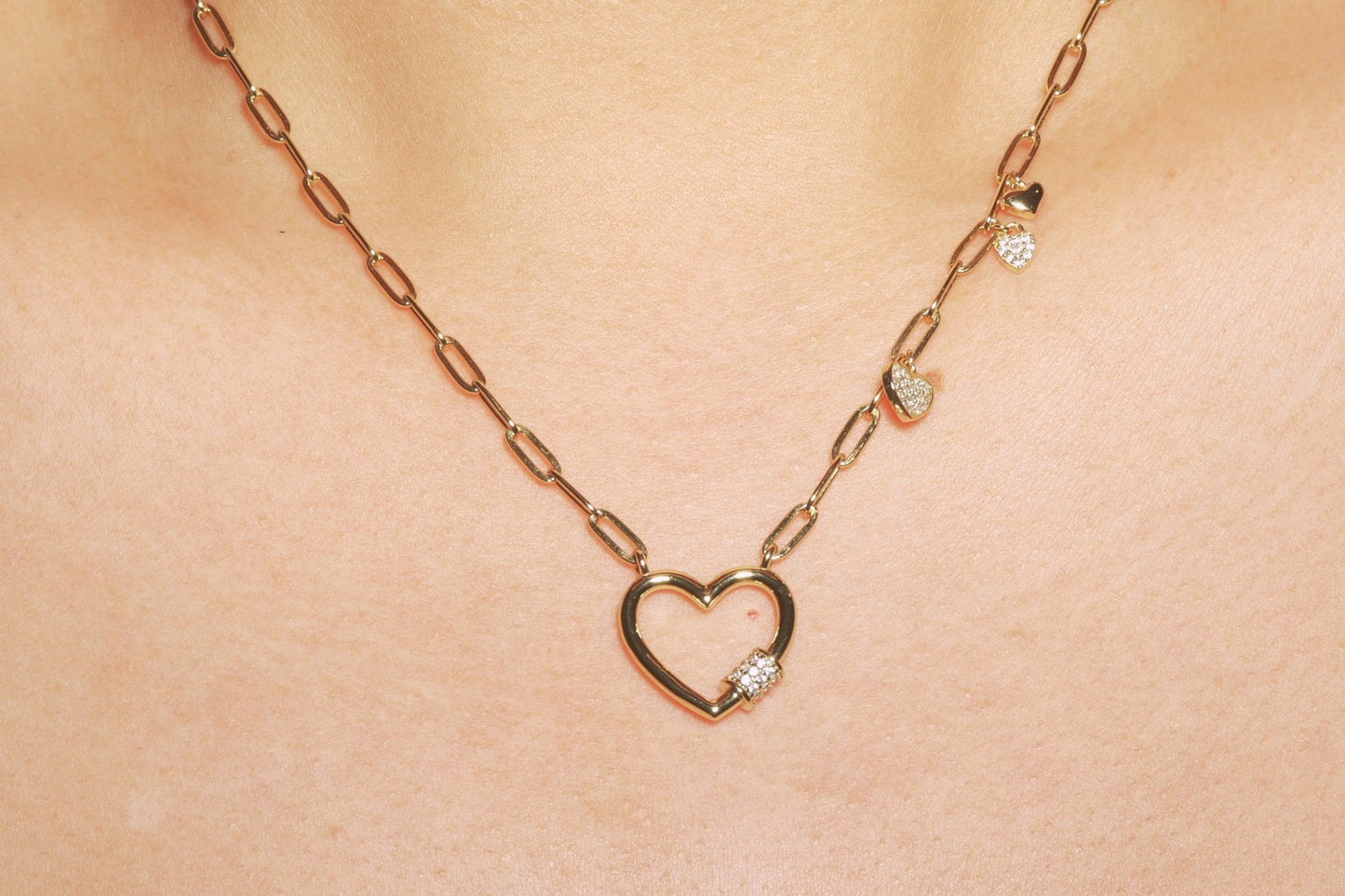 Paper Clip Heart Necklace