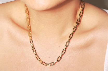 6mm Gold Paper Clip Chain