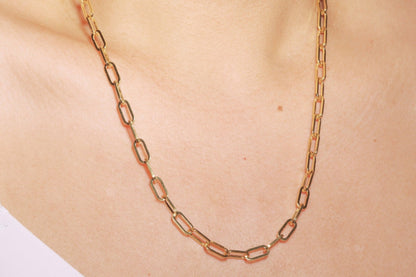 Gold Paper Clip Chain - 5mm