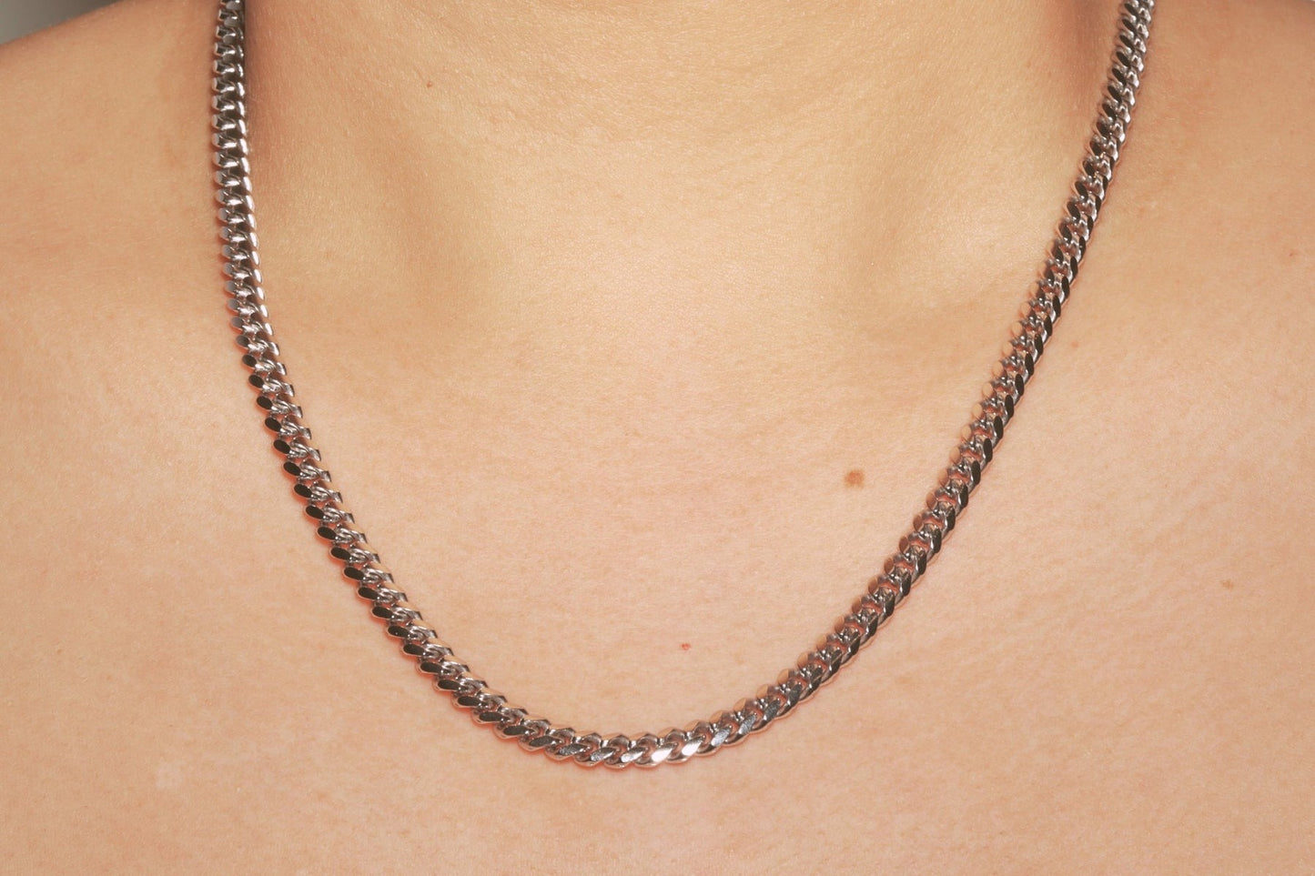 Silver Cuban Link Chain - 4.9mm