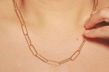 High Polish Italian Paper Clip Chain