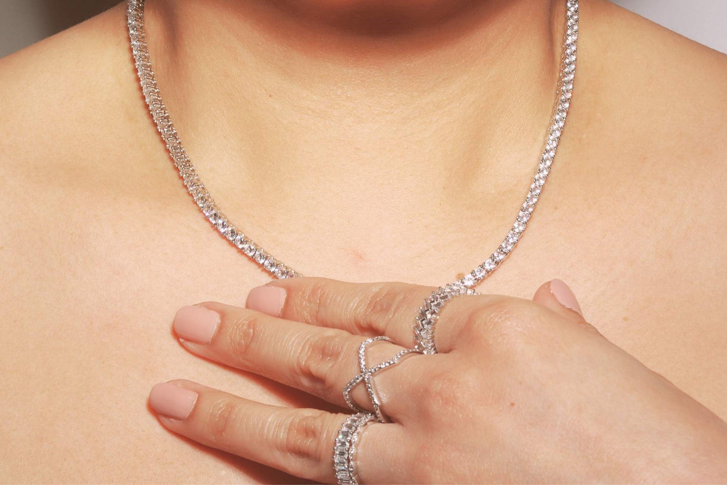 Round Tennis Necklace