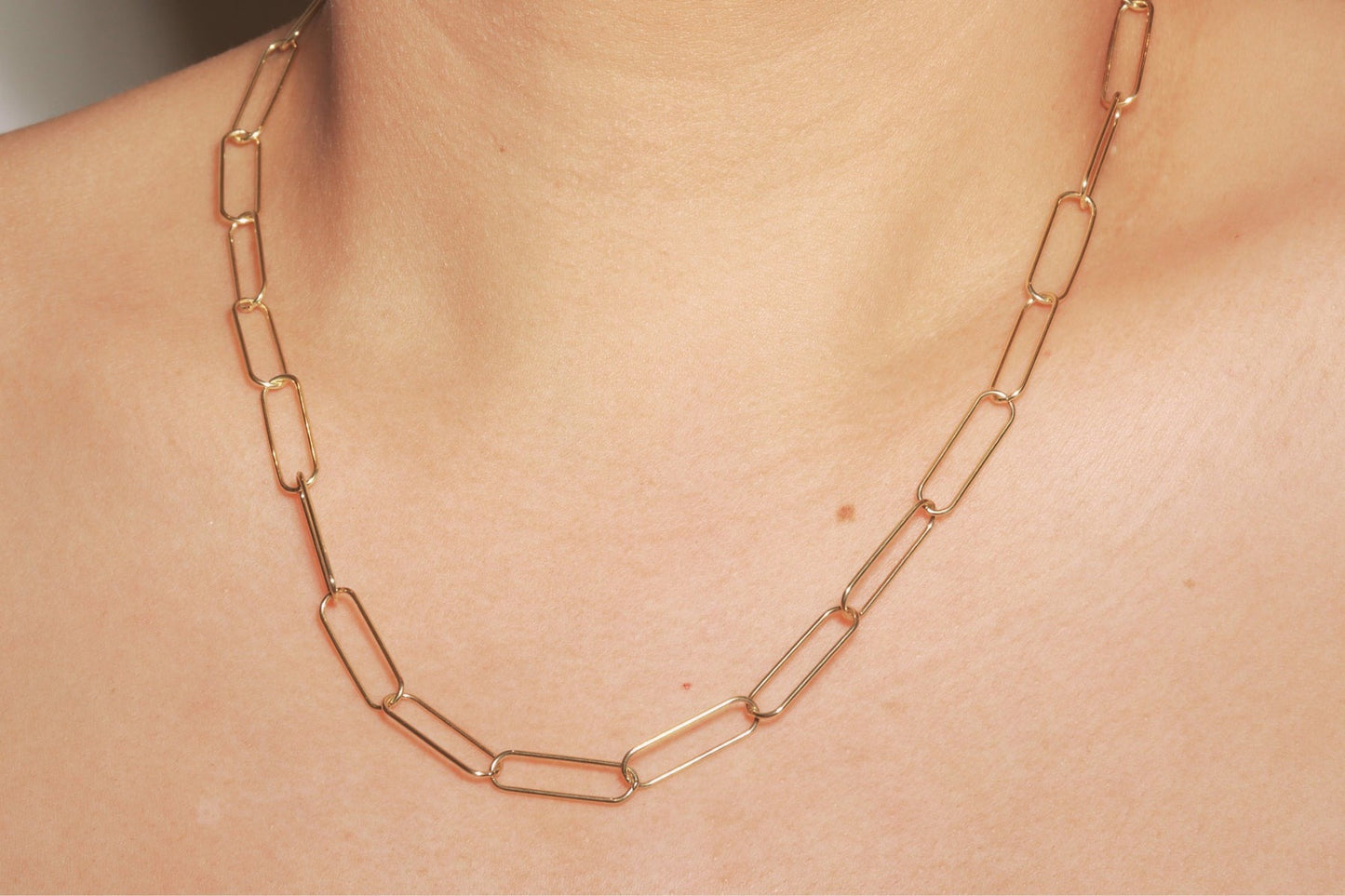 High Polish Italian Paper Clip Chain