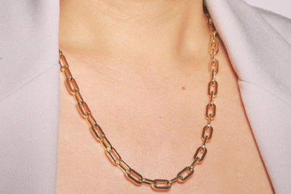 6mm Gold Paper Clip Chain