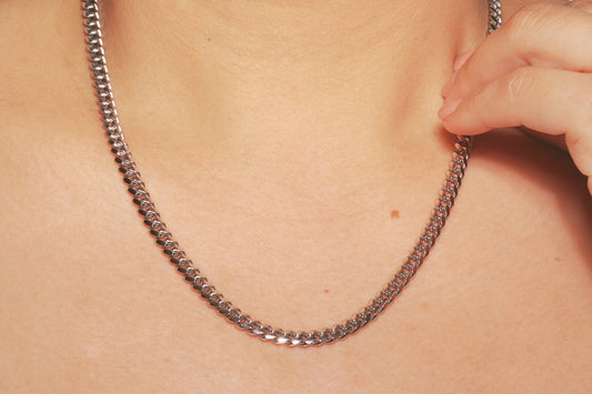 Silver Cuban Link Chain - 4.9mm