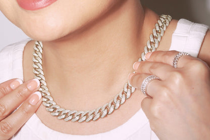 Iced Out Cuban Chain Necklace - 11.7mm