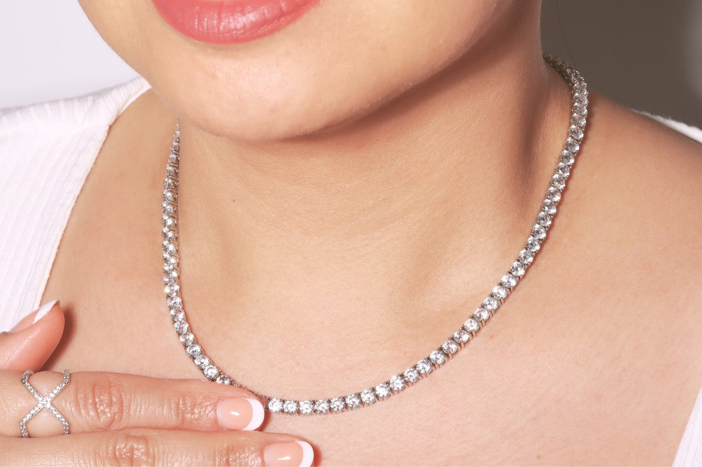 Round Tennis Necklace