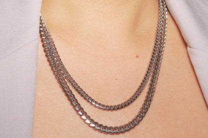 Silver Cuban Link Chain - 4.9mm
