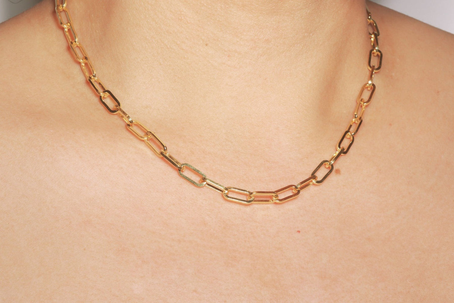 Gold Paper Clip Chain - 5mm