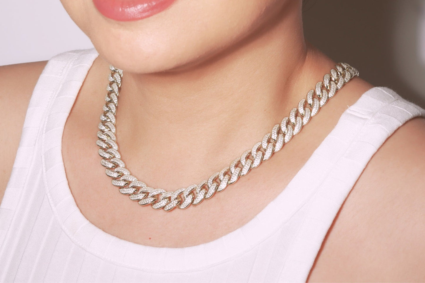 Iced Out Cuban Chain Necklace - 11.7mm