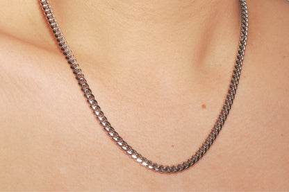 Silver Cuban Link Chain - 4.9mm