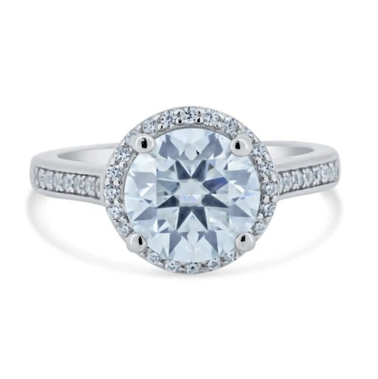 2 Carat Moissanite Round Brilliant Engagement Ring