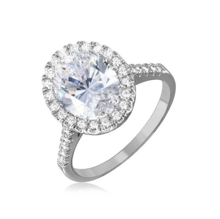 Oval Halo Engagement Ring