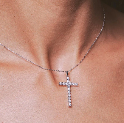 Moissanite Cross Necklace