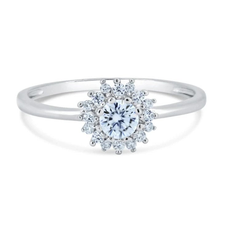 Flower Moissanite Ring