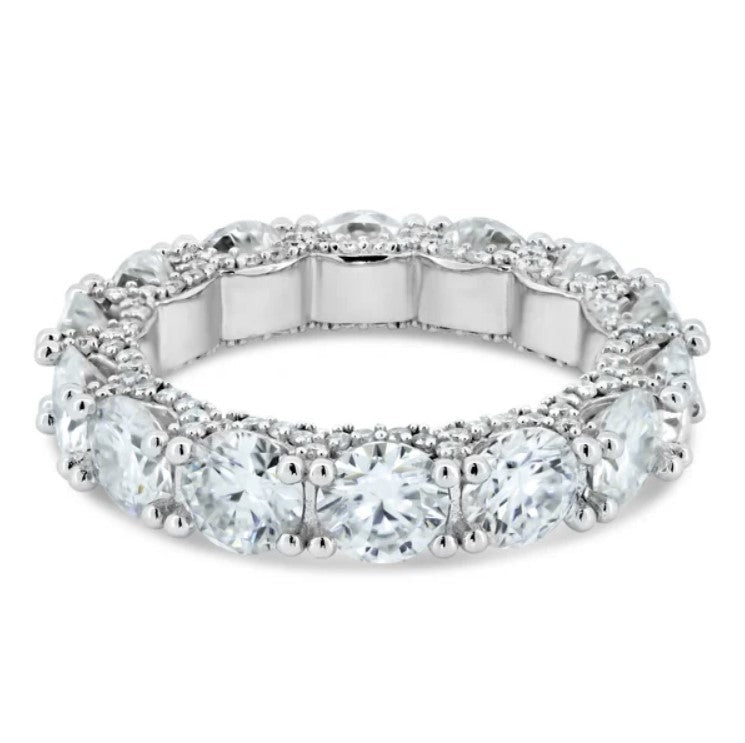 Round-cut Moissanite Eternity Band