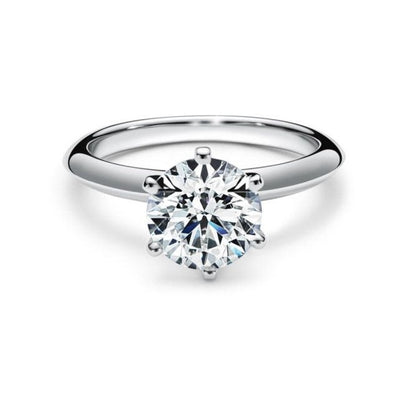 2 Carat Solitaire Moissanite Engagement Ring