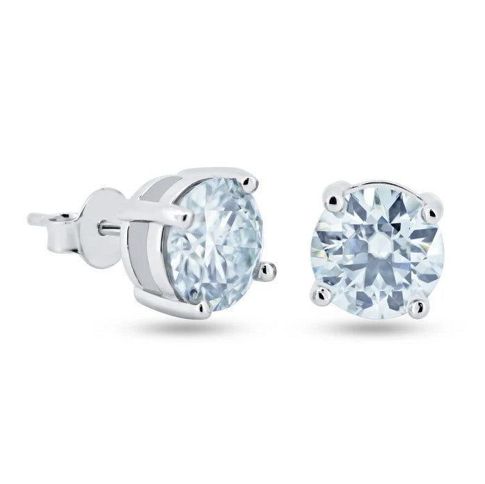 Solitaire Moissanite Stud Earrings