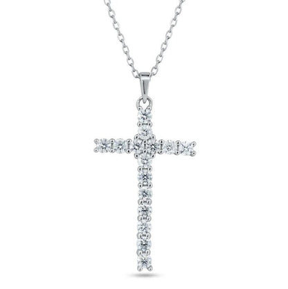 Moissanite Cross Necklace