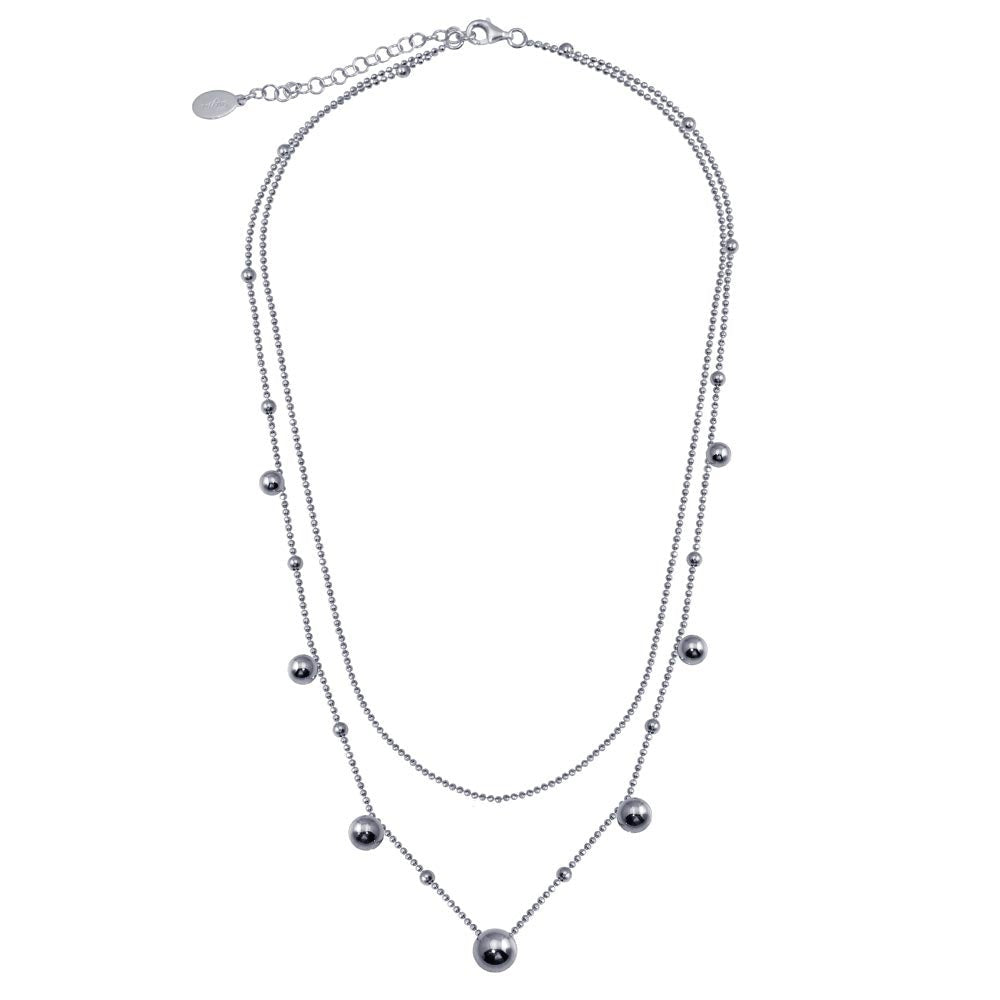 Bead & Ball Hardware Multi Chain Necklace