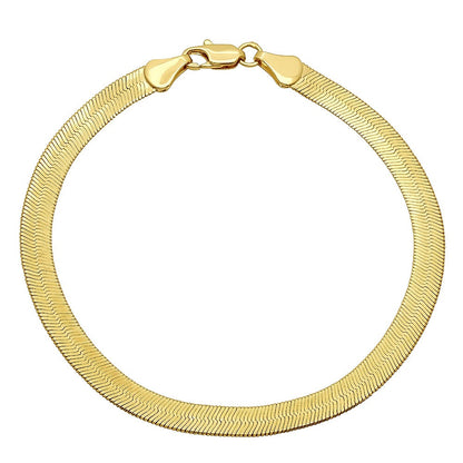 Yellow Gold Herringbone Necklace