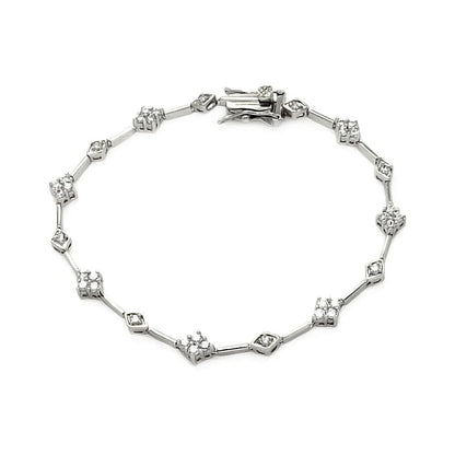 White Gold Plated Tennis Bracelet