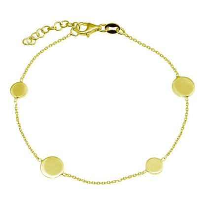 Gold Disc Chain Bracelet