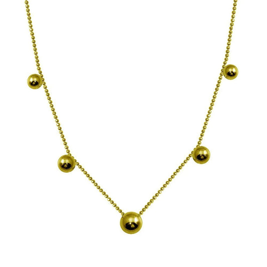 Bead & Ball Chain Necklace