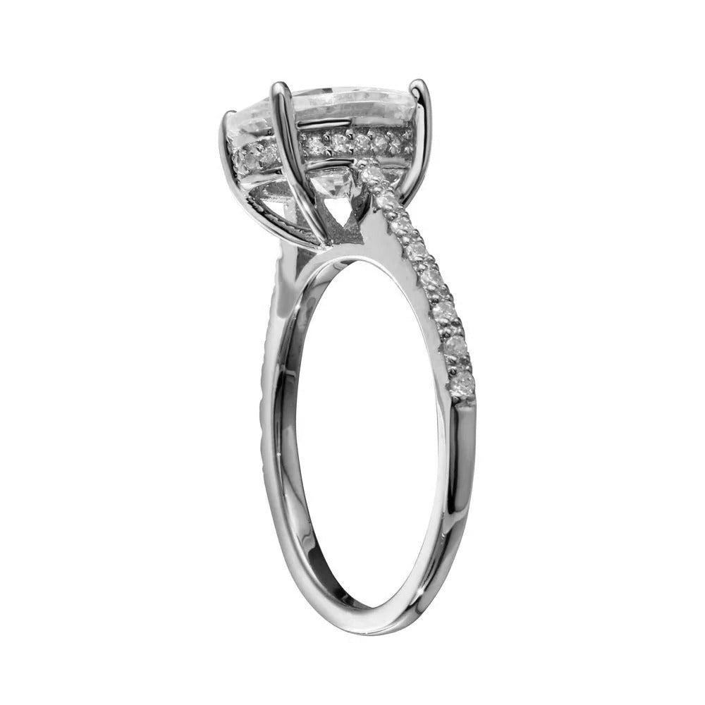 Oval Solitaire Band Ring